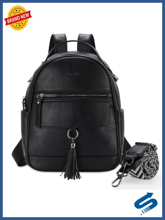 Mini Backpack Purse for Women, Vegan Leather Small Backpack Shoulder Handbag main image 5
